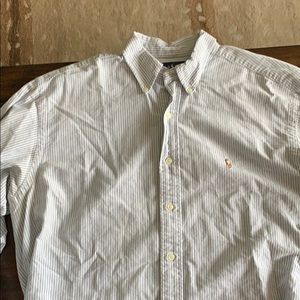 Men’s Polo sear-sucker Button Down